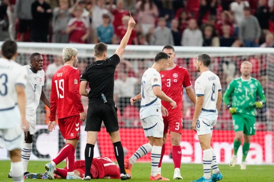 Granit Xhaka was sent off for Switzerland 