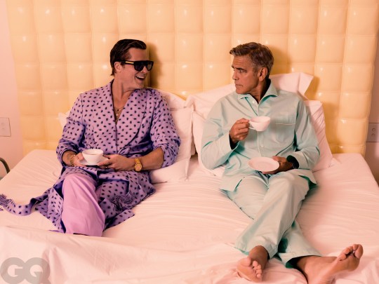 Brad Pitt and George Clooney for GQ