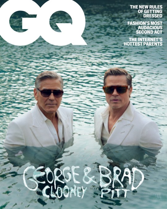 Brad Pitt and Geroge Clooney on the cover of GQ