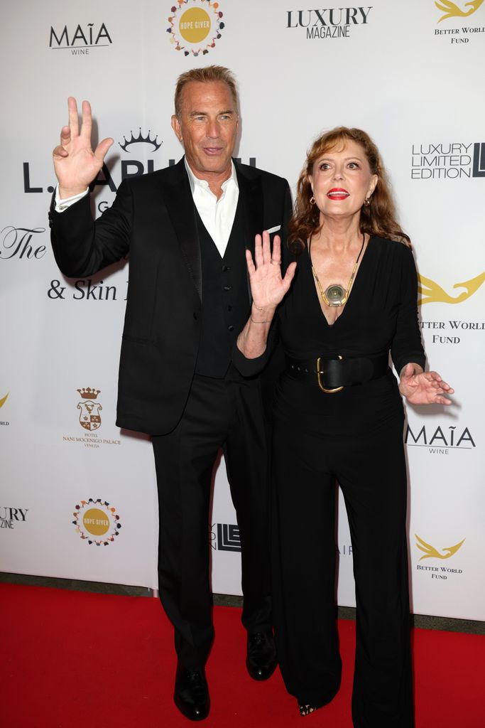 Kevin Costner and Susan Sarandon attend the Better World Fund Gala during The 81st Venice International Film Festival at Gritti Palace on September 05, 2024 in Venice, Italy