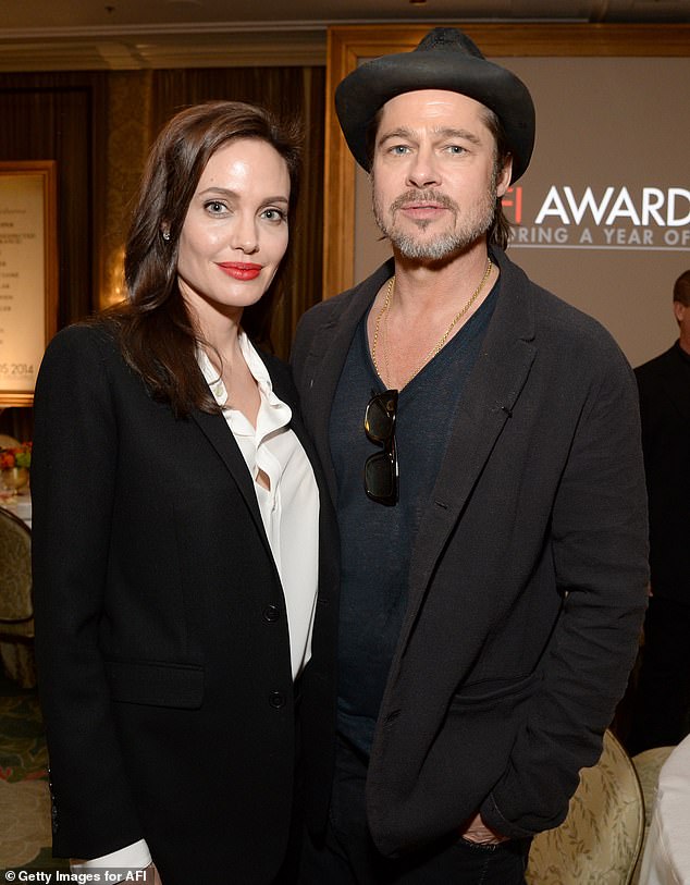 Brad and his ex-wife Angelina are in the midst of a fiery battle over their French winery, Château Miraval, and the custody of their six children (pictured in 2015)