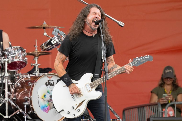 NEW ORLEANS, LOUISIANA - MAY 03: Dave Grohl performs with Foo Fighters on Day 6 of 2024 New Orleans Jazz & Heritage Festival at Fair Grounds Race Course on April 28, 2024 in New Orleans, Louisiana. (Photo by Astrida Valigorsky/Getty Images)