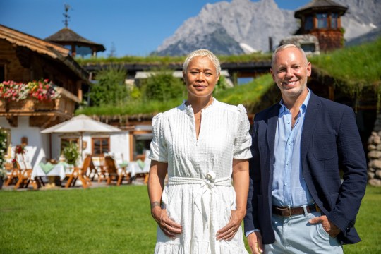 Monica Galetti and Rob Rinder in Austria