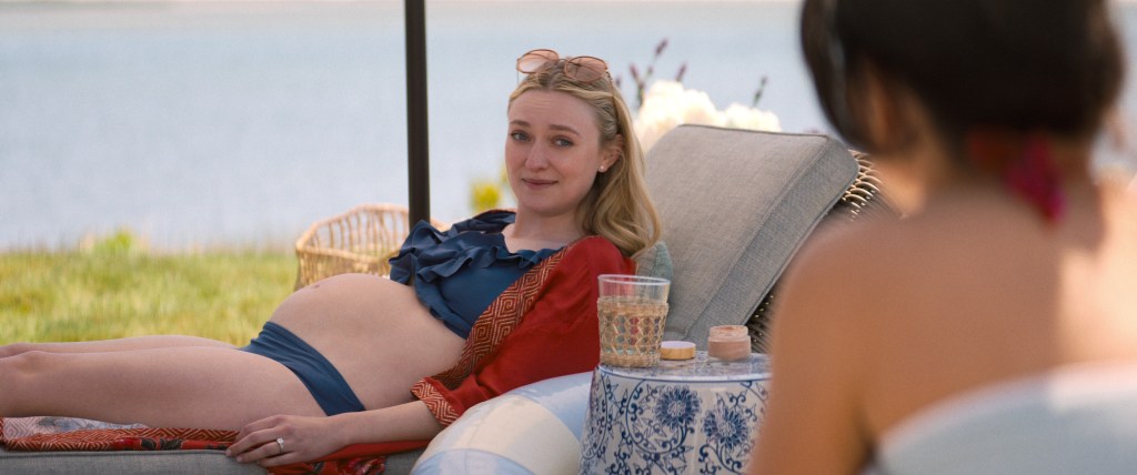 The Perfect Couple. Dakota Fanning as Abby Winbury in episode 103 of The Perfect Couple. Cr. Courtesy of Netflix © 2024