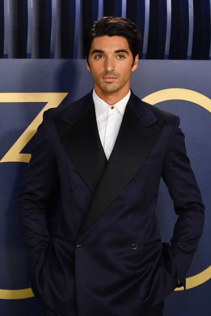 Taylor Zakhar Perez arrives for the 30th Annual Screen Actors Guild awards at the Shrine Auditorium in Los Angeles