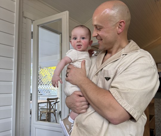 Micheal with Leo, now six months old