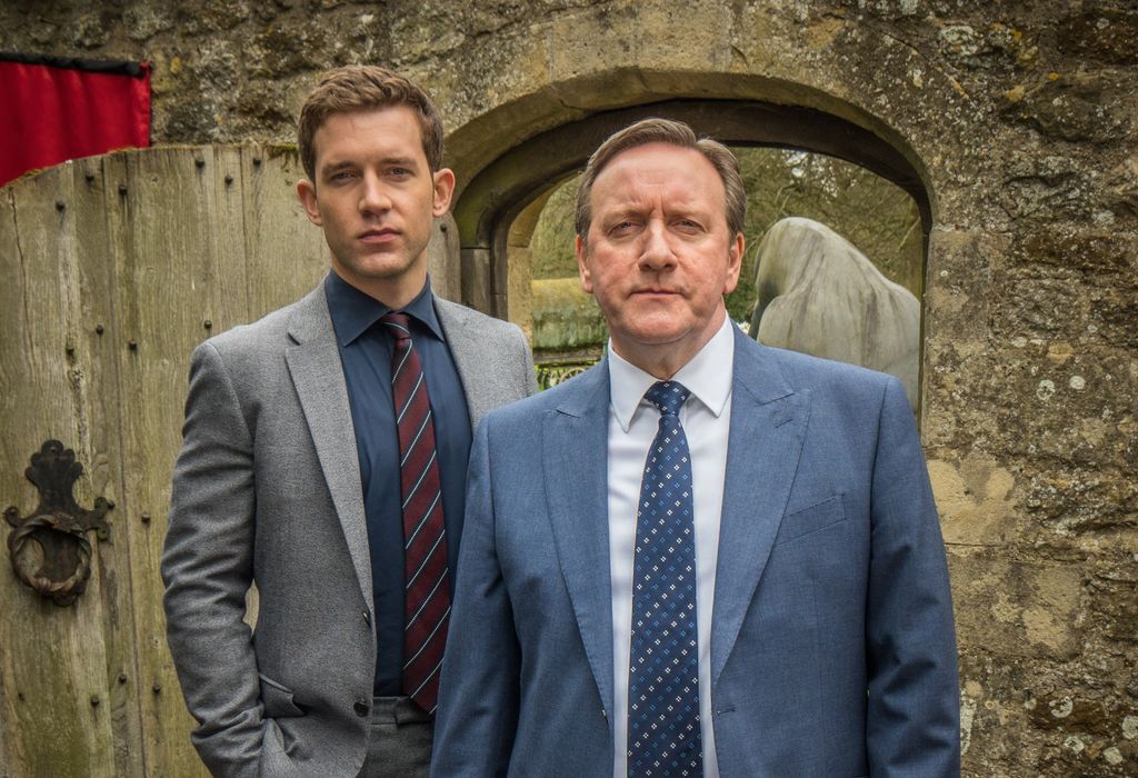 Nick Hendrix as DS Jamie Winter and Neil Dudgeon as DCI John Barnaby in Midsomer Murders 