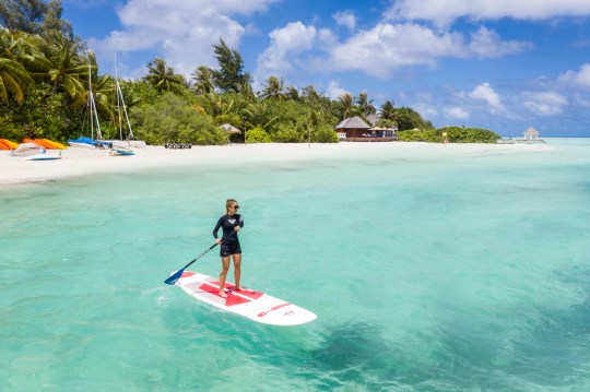 Why not try paddle-boarding in the lagoon?