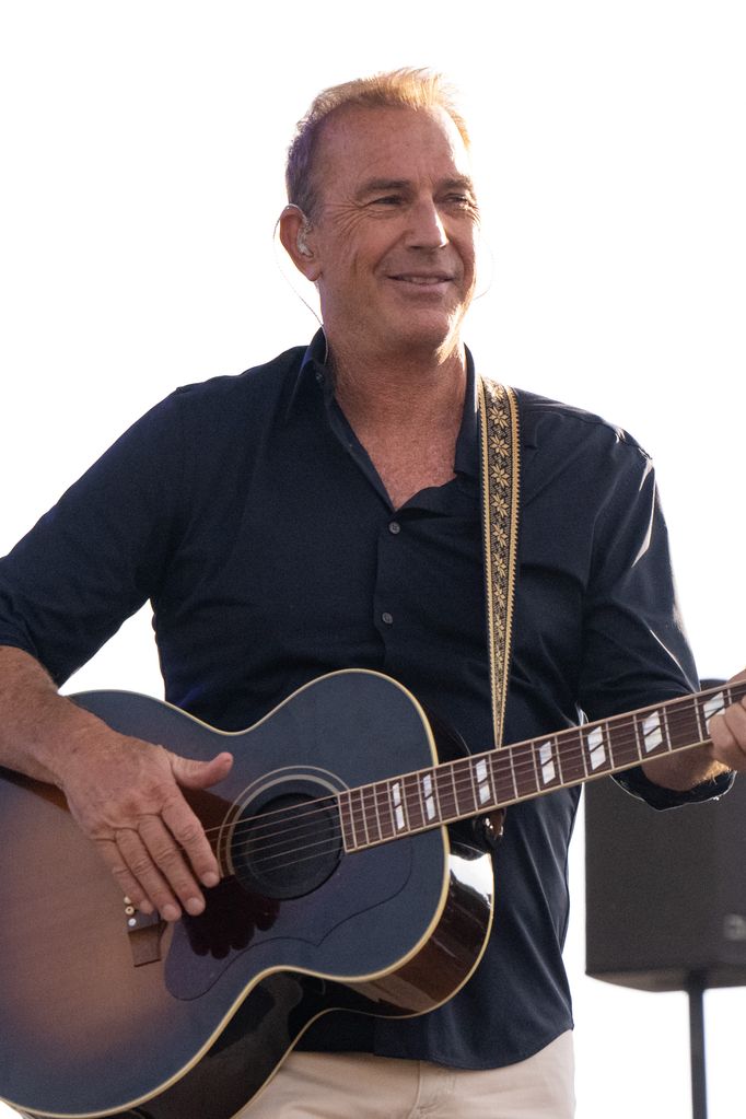 Kevin Costner performs onstage with his band Modern West during the One805 Live Fall Concert benefiting First Responders on September 20, 2024 in Carpinteria, California. (Photo by Scott Dudelson/Getty Images)