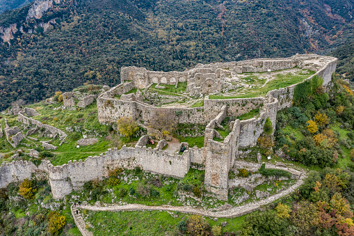 Old Castle ruins on a mountain