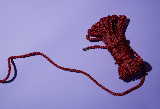 Rope unravelled on the floor