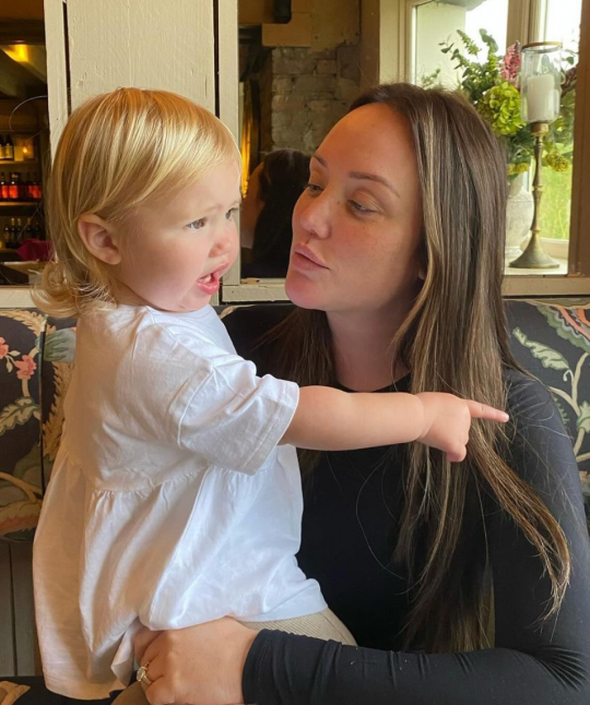 Charlotte Crosby and daughter Alba