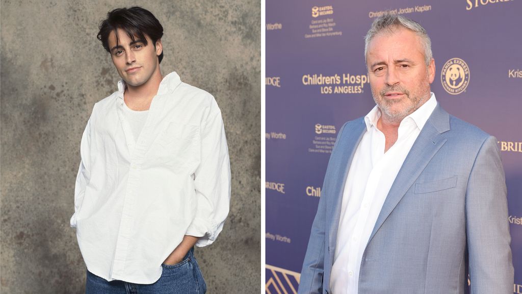 Split image of Matt LeBlanc in 1994 vs. 2024