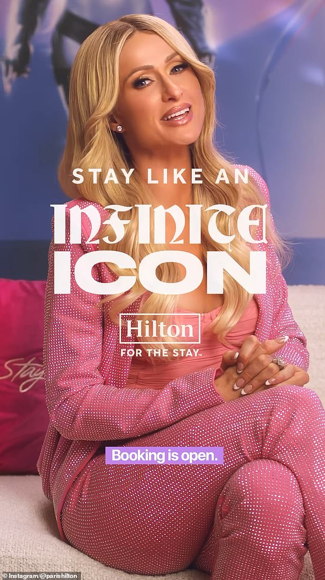 'Hey loves, have you ever wanted to stay like me? Well, now you can. Because I'm designing a one-of-a-kind suite at The Beverly Hilton for all you Infinite Icons,' Paris says in the Instagram video, shared on both the Hilton Instagram and The Beverly Hilton Instagram page