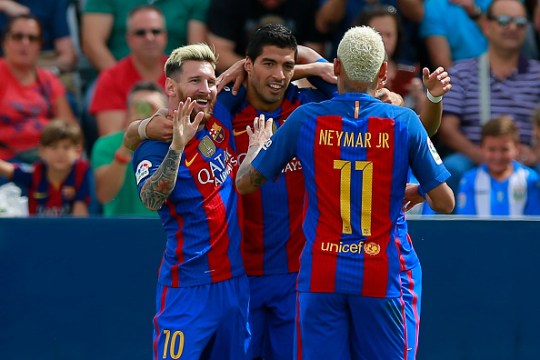 Lionel Messi, Luis Suarez and Neymar