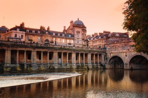 Poultney Bridge and Weir in Bath