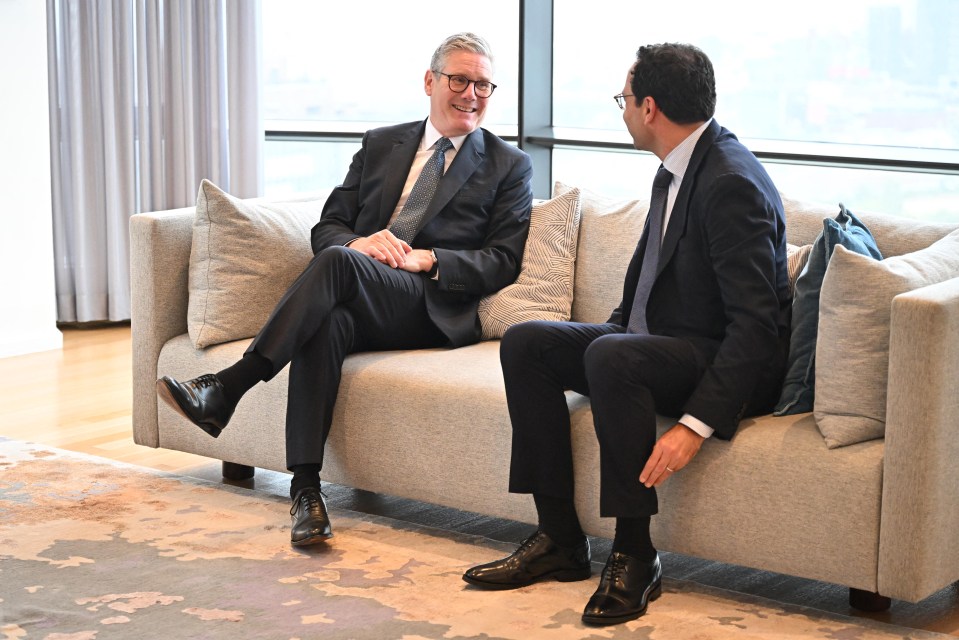 The PM and business chief Jon Gray in New York on Thursday