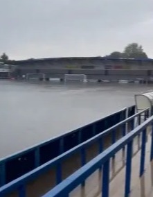 Water came into the stands