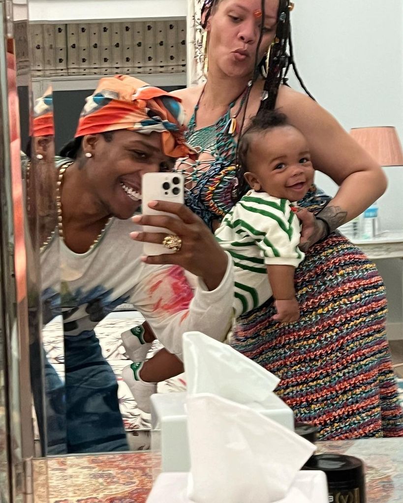 Rihanna, ASAP Rocky and baby RZA