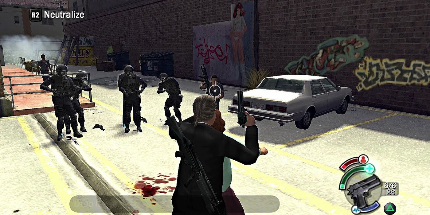 Criminal fighting cops in 'Reservoir Dogs' video game