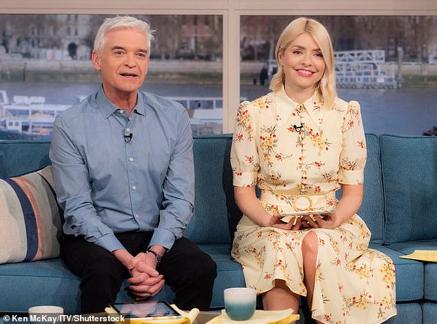 Meanwhile, Phillip also took aim at the 'three s***s of showbiz' who betrayed him as he ranted about his downfall [pictured with former co-star Holly Willoughby]