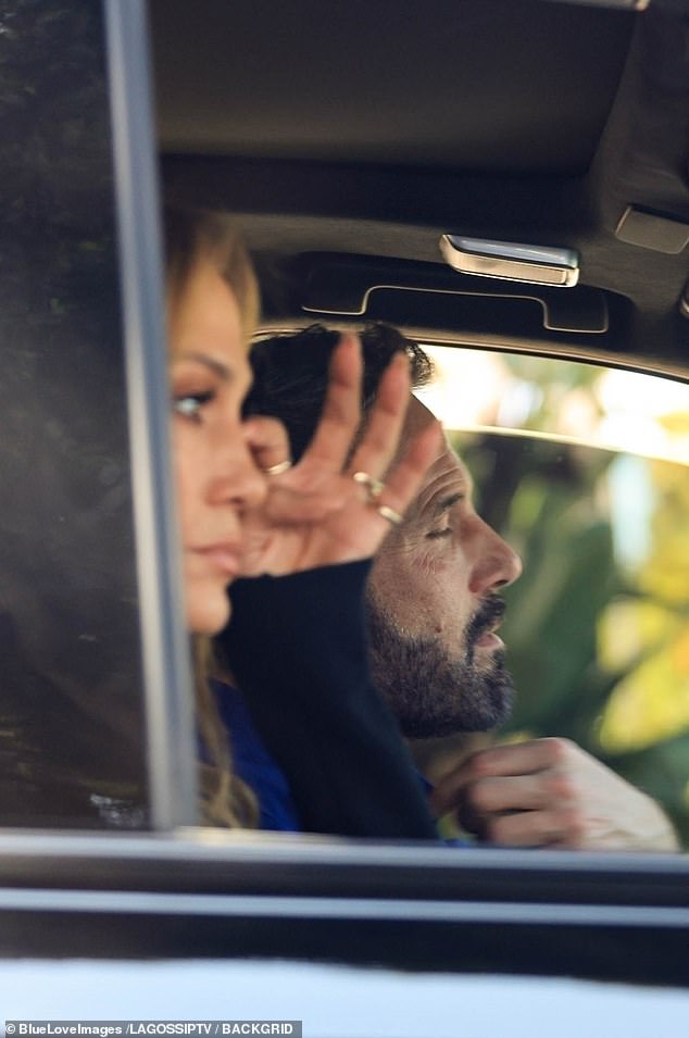 Later, as they sat in their car, Jennifer seemed to wipe away tears