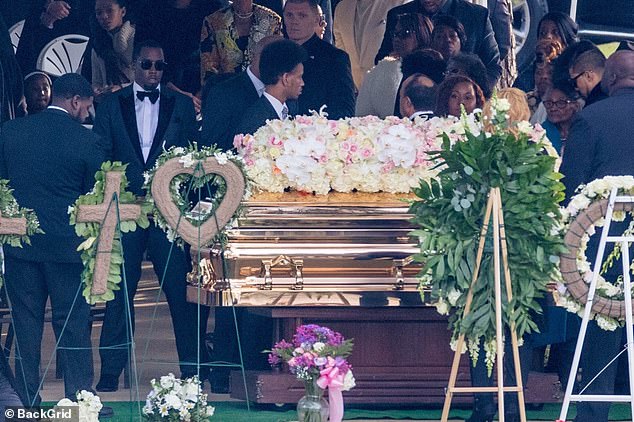 Combs eulogized his ex at her funeral in her hometown of Columbus, Georgia, following her November 2018 death which was ruled to be caused by lobar pneumonia