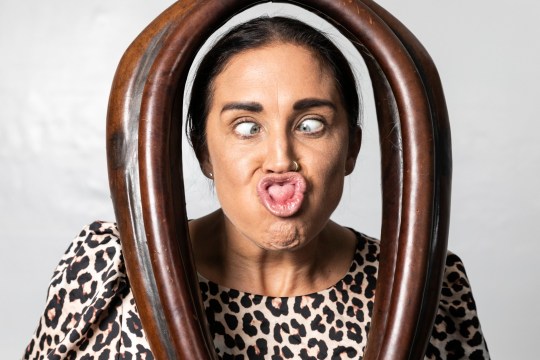 Claire Lister, 37, from Cumbria. Claire is the 8th year in a row womens champion. Competitors compete in the World Gurning Championships 2024, in Cumbria. The World Gurning Chamionship is part of the Egremont Crab Fair, which first started in 1297, pictured in Cumbria,Sep 21 2024. Gurning is described as pulling a grotesque face. A typical gurn involves pushing the lower jaw as far forward and up as possible, and covering the upper lip with the lower lip. Competitors must wear a large horse collar at the same time as gurning - but the rules are generally accepted to stop there.