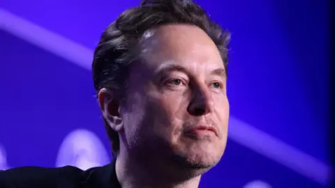 BBC Headshot of Elon Musk with a serious expression 