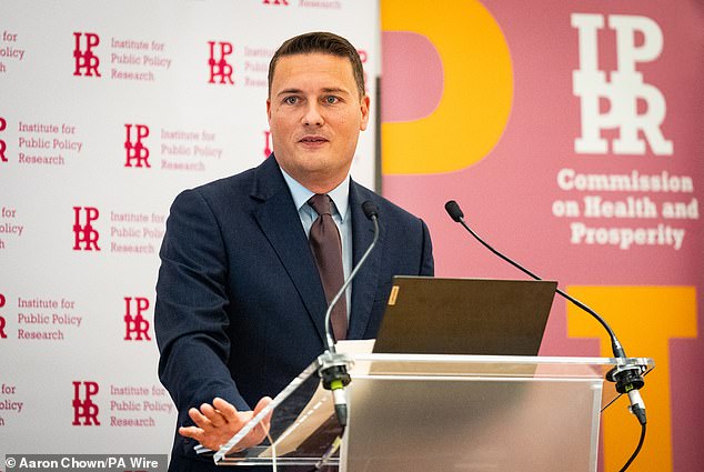 Health Secretary Wes Streeting speaks at an Institute for Public Policy Event on September 18