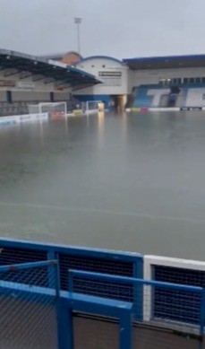 AFC Telford's pitch was totally submerged