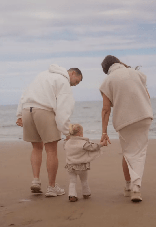 Charlotte Crosby, Jake Ankers, and daughter Alba