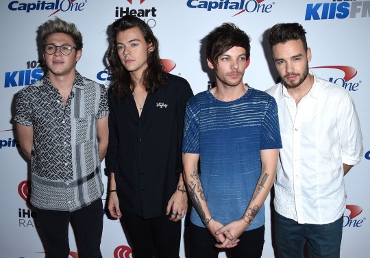 Niall Horan, Harry Styles, Louis Tomlinson and Liam Payne of One Direction in 2015