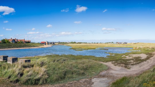 Walberswick channel panorama.