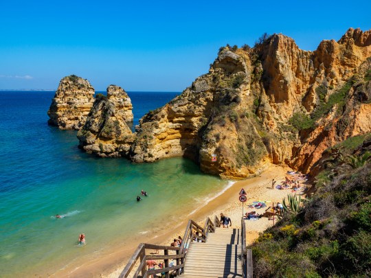 Praia do Camilo in the Algarve region of southern Portugal