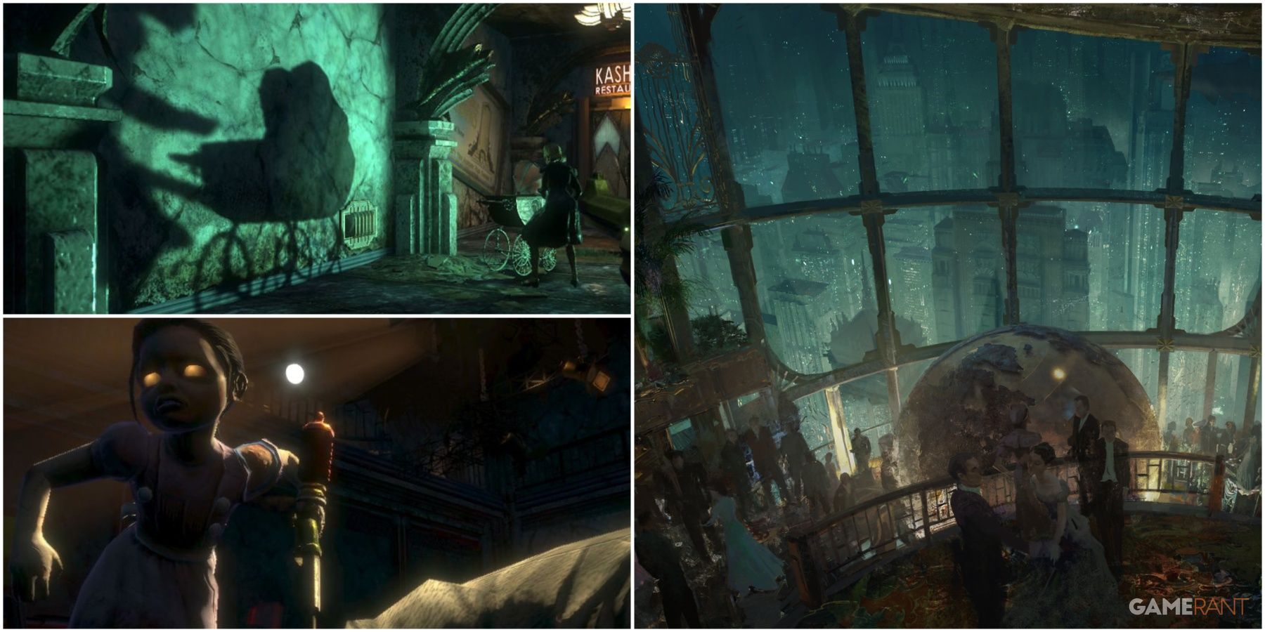 A Collage Of Art From Bioshock And The Cover Of Bioshock Rapture