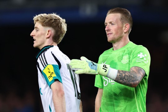 Anthony Gordon and Jordan Pickford