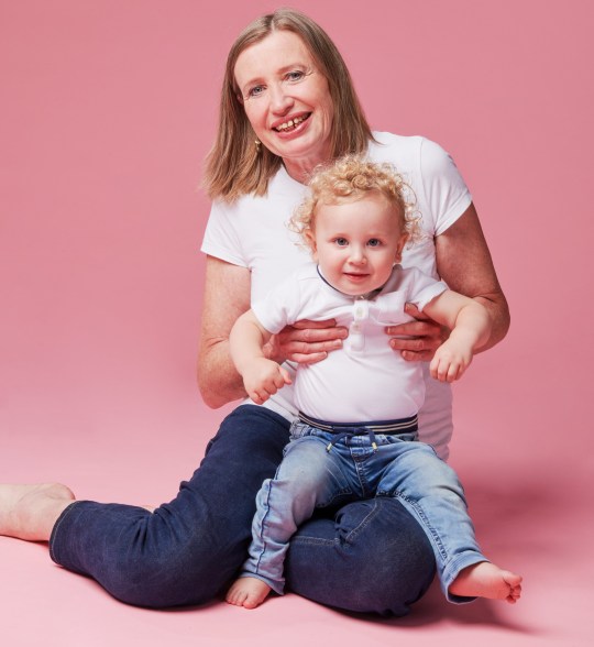 Sarah and her son Oliver who was born last year