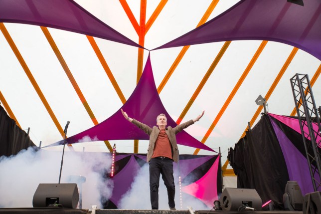 Comedian Frank Skinner on stage