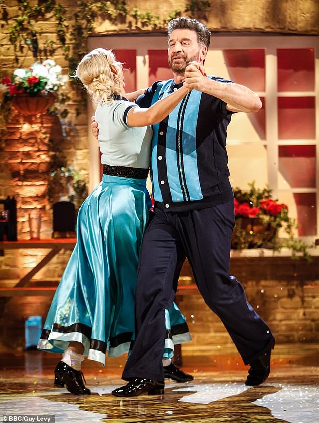 During his appearance on Friday's It Takes Two Nick revealed he was awaiting an MRI and being forced to use crutches, but in accordance with the rules would be given a free pass to perform next week (pictured on last week's show)