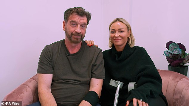 Strictly bosses are reportledy fearing that Nick Knowles, 62, could be forced to quit the competition for good after he pulled out from Saturday's show due to injury (picture dwith pro partner Luba Mushtuk)