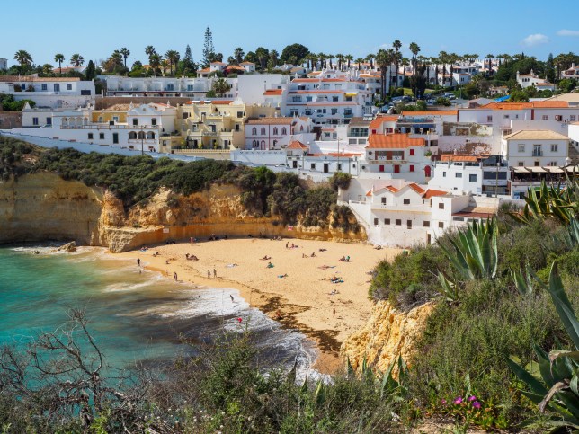 Praia de Carvoeiro in the Algarve region of southern Portugal