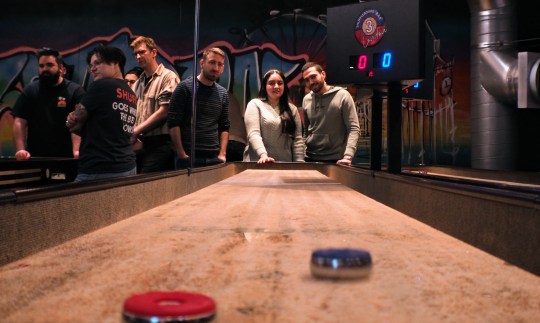 Enjoy 50% off a shuffleboard game, pizza and drinks for two, now only £25!