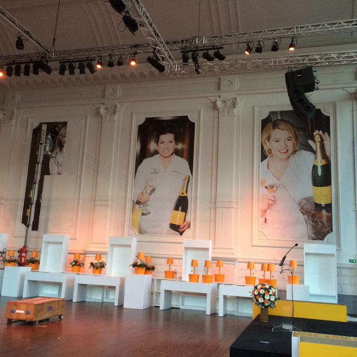 wall wrap-Habillage pour Events Veuve Cliquot et Guide Michelin