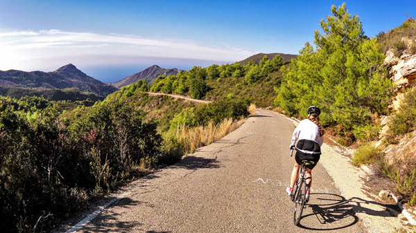 Road bike in Almuñécar, Costa Tropical south of Spain