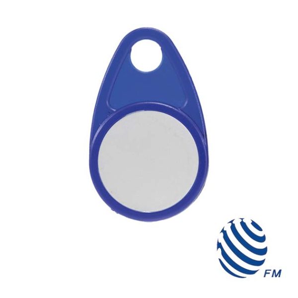 Transparant Blauwe keyfob (druppel) voorzien van Fudan Mifare Compatible 1K chip