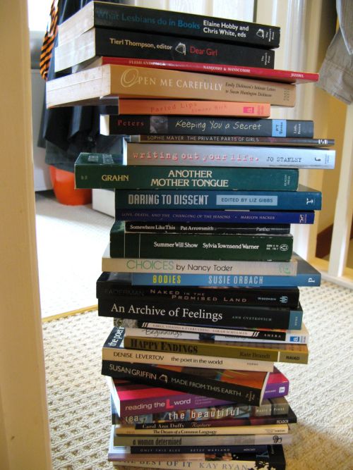 photo of bookstack poem