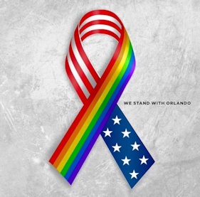 We stand with Orlando ribbon
