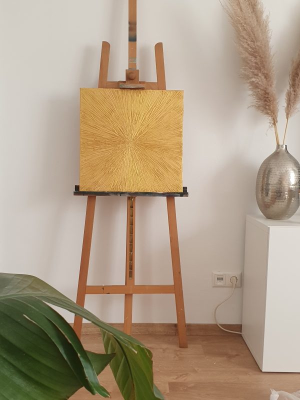 Golden Luck [50 x 50 cm] - Struktur und Acryl