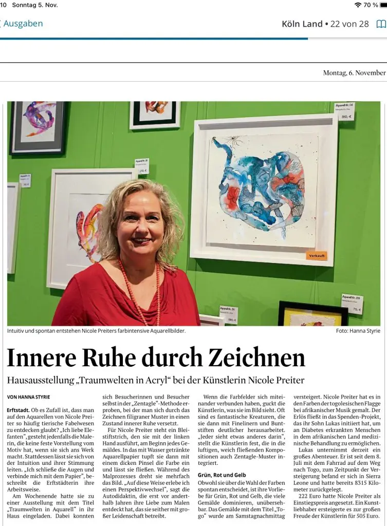 Presse: Kölner Stadtanzeiger am 6. November 23